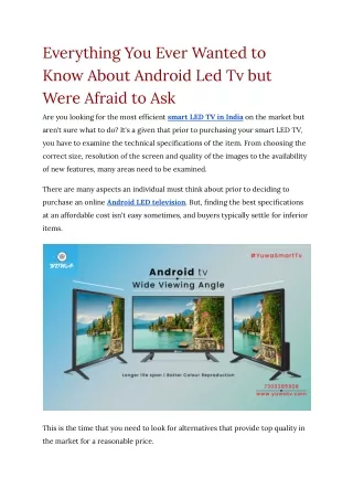 everything you ever wanted to know about android