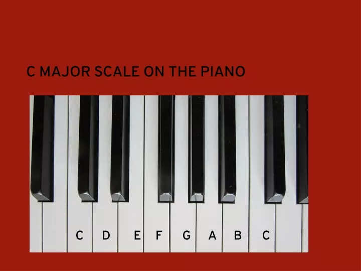 c major scale on the piano