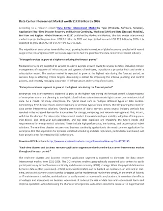 data center interconnect market worth