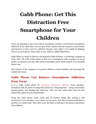 gabb phone get this distraction free smartphone