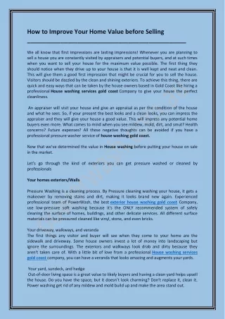 How to Improve Your Home Value before Selling