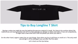 Tips to Buy Longline T Shirt