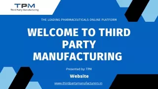 Third Party Pharmaceutical Manufacturer In Baddi