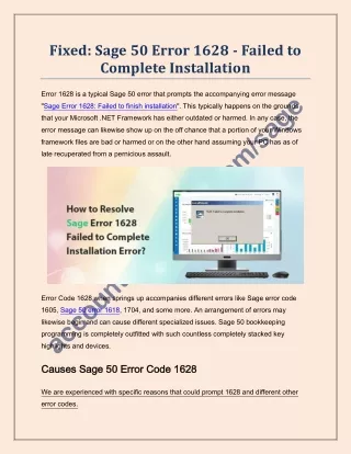 Sage error 1628 Failed to complete installation" when trying to uninstall progra