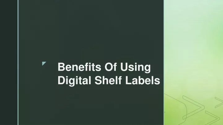 benefits of using digital shelf labels