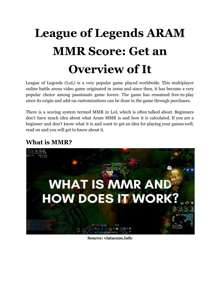 league of legends aram mmr score get an overview