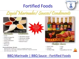 BBQ Marinade | BBQ Sauce - Fortified Foods