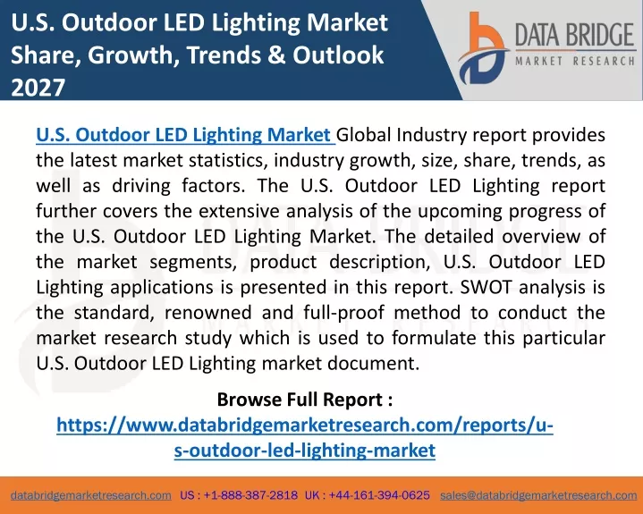 u s outdoor led lighting market share growth