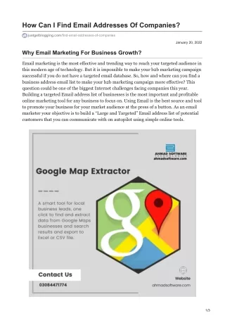 how can i find email addresses of companies