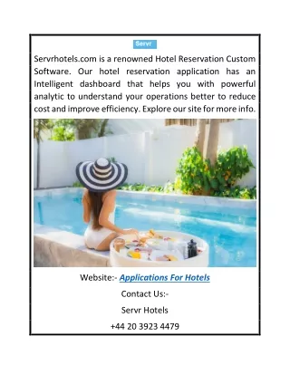 Applications For Hotels  Servrhotels.com