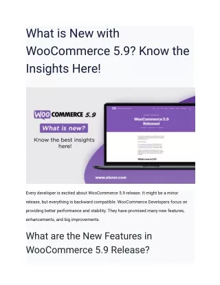 What is New with WooCommerce 5
