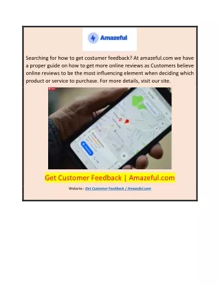 searching for how to get costumer feedback