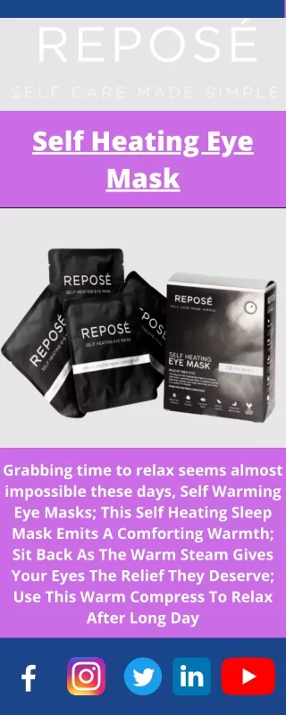 Self Heating Eye Mask - Repose