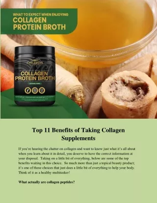 Top 11 Benefits of Taking Collagen Supplements