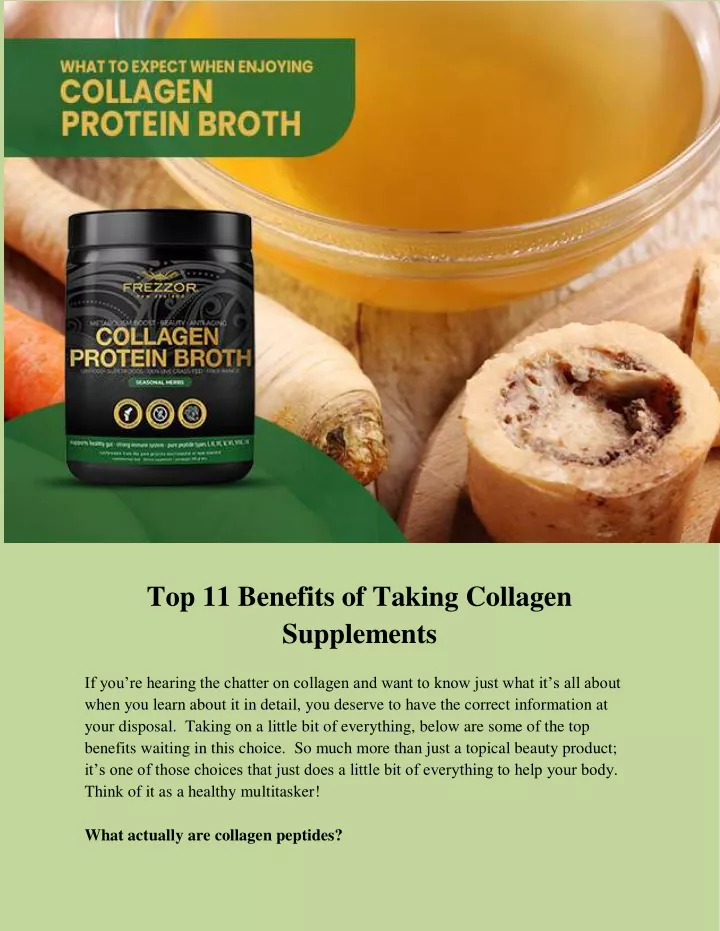 top 11 benefits of taking collagen supplements