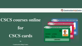 cscs courses online for cscs cards