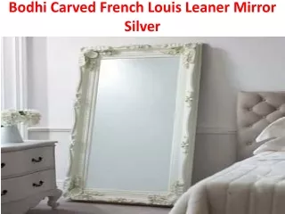Bodhi Carved French Louis Leaner Mirror Silver