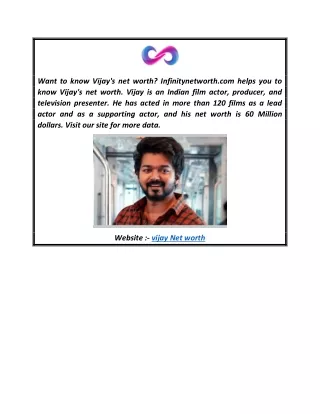 Vijay Net Worth  Infinitynetworth.com