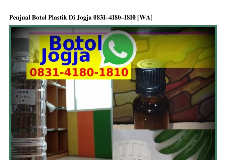 penjual botol plastik di jogja 083i 4i80 i8i0 wa