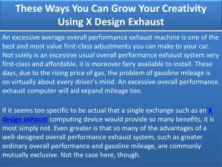 these ways you can grow your creativity using x design exhaust
