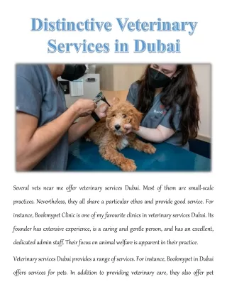 several vets near me offer veterinary services