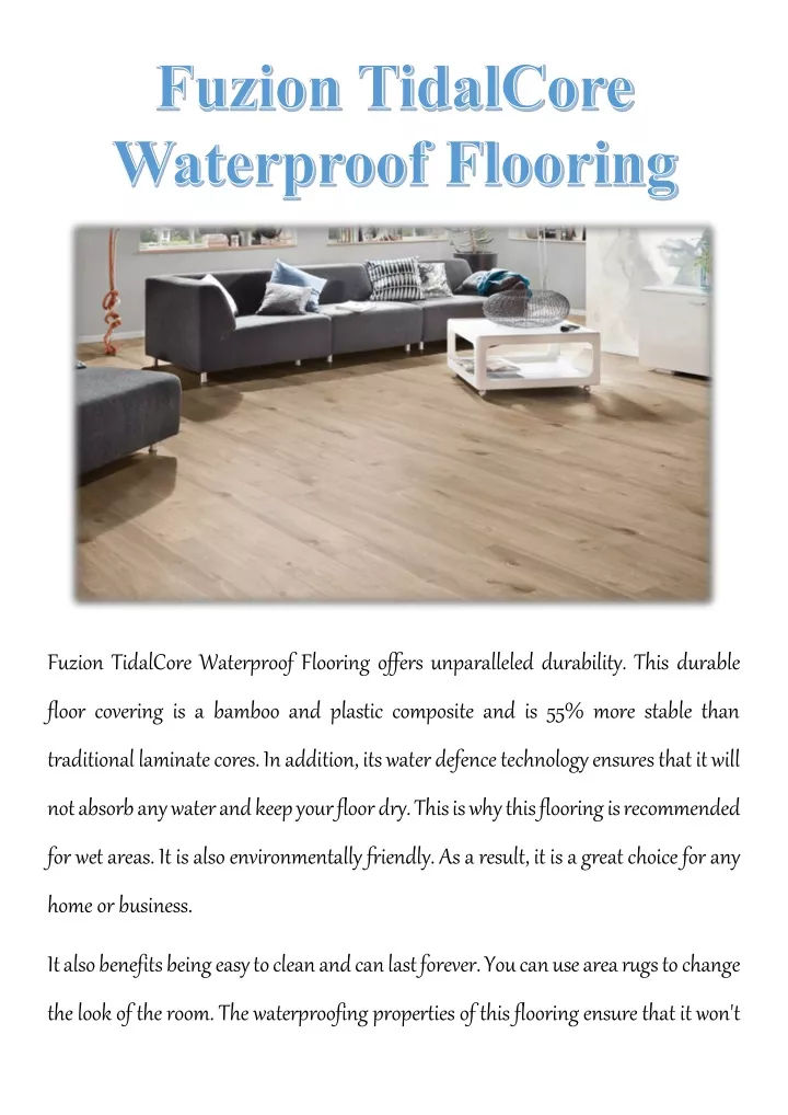 fuzion tidalcore waterproof flooring offers