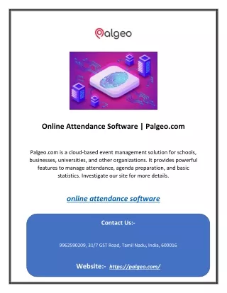 online attendance software palgeo com