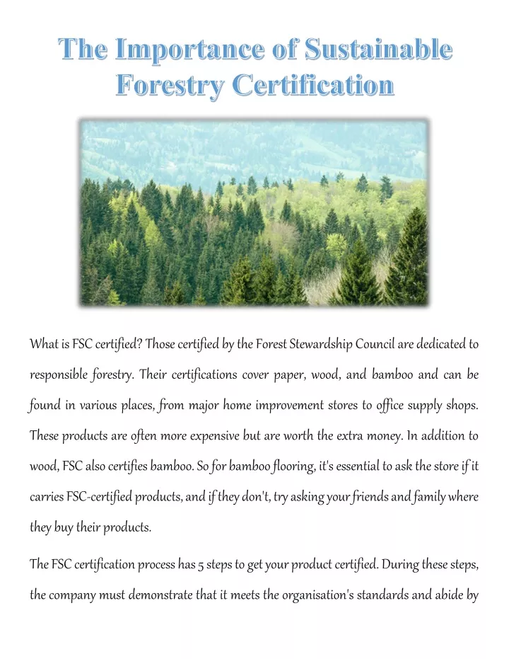 what is fsc certified those certified