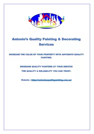 Important To Use Quality Painting And Decorating Service For Quality Painters