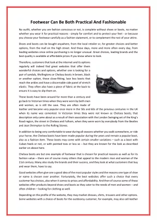 footwear can be both practical and fashionable