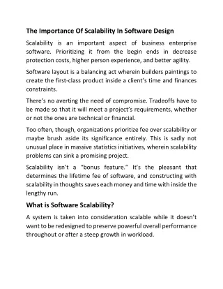 the importance of scalability in software design