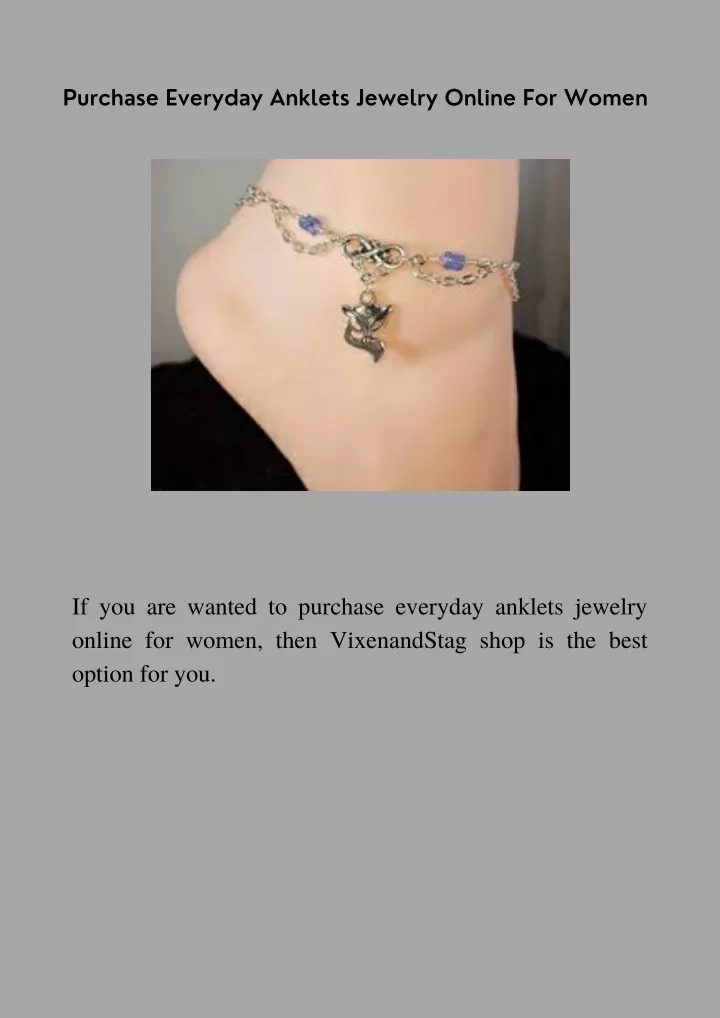purchase everyday anklets jewelry online for women