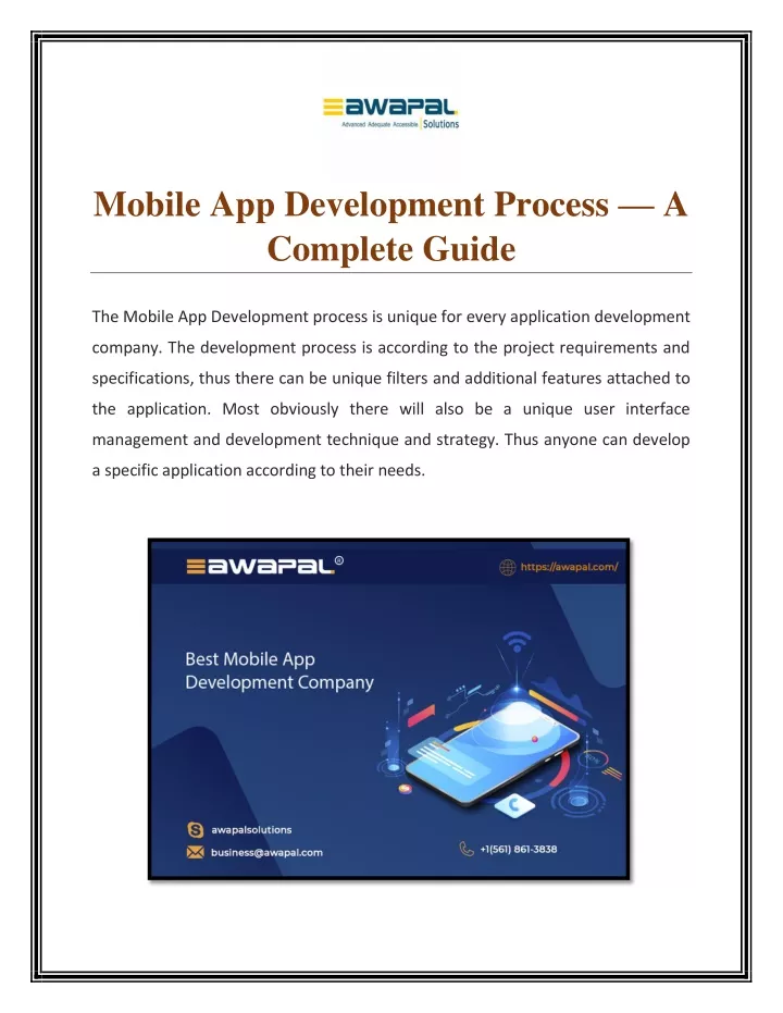 mobile app development process a complete guide