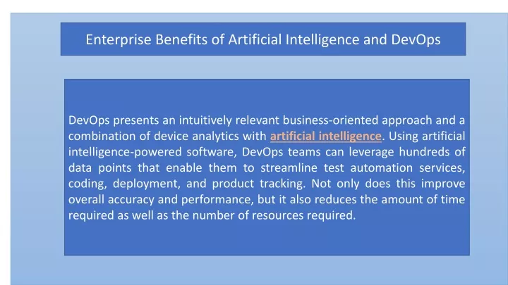 enterprise benefits of artificial intelligence