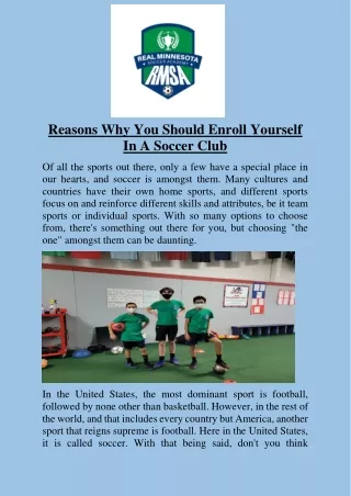 Youth Soccer Academy | Real Minnesota Soccer Academy