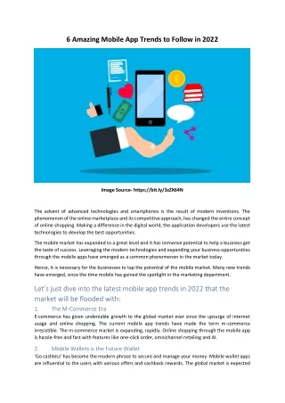 6 Amazing Mobile App Trends to Follow in 2022
