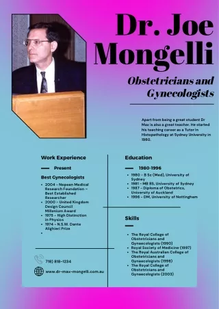 Dr. Joe Mongelli - Obstetricians and Gynecologists