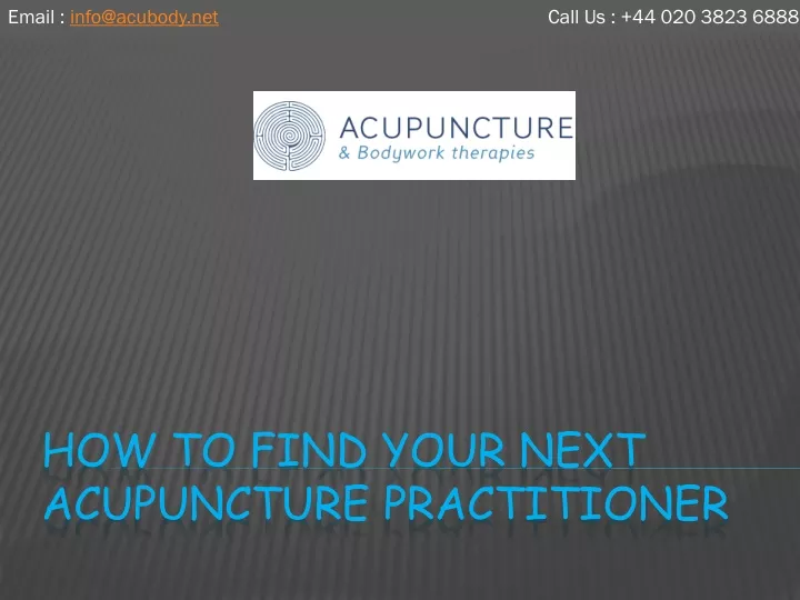 how to find your next acupuncture practitioner