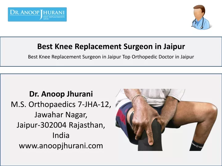 best knee replacement surgeon in jaipur