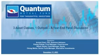3 Asset Classes, 1 Outlook – A Year-End Panel Discussion
