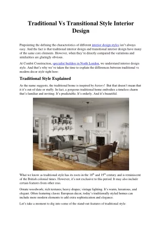traditional vs transitional style interior design