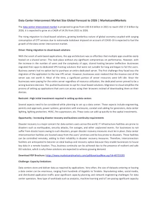 data center interconnect market size global