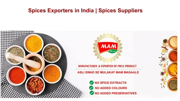 spices exporters in india spices suppliers