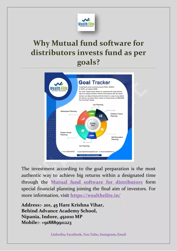 why mutual fund software for distributors invests