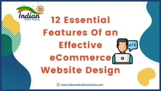 12 Essential Features Of an E-commerce Website Design & Development