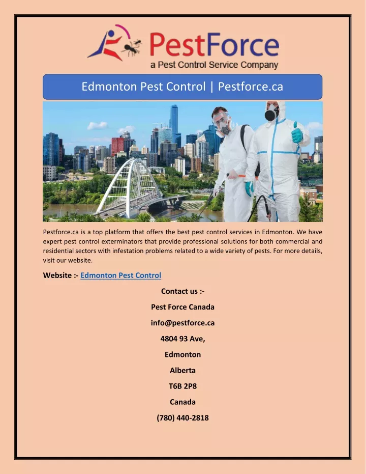 edmonton pest control pestforce ca