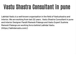 Vastu Shastra Consultant in pune