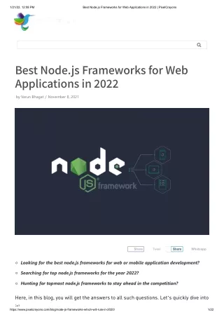 Best Node.js Frameworks for Web Applications in 2022 _ PixelCrayons