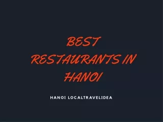 15 BEST RESTAURANTS IN HANOI