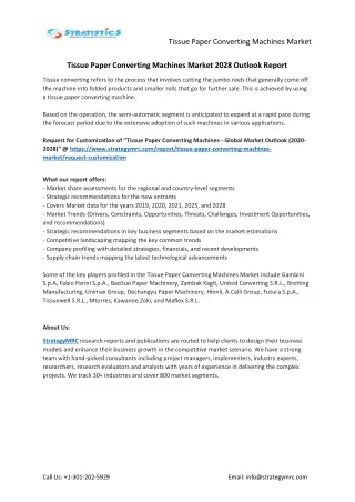 tissue paper converting machines market